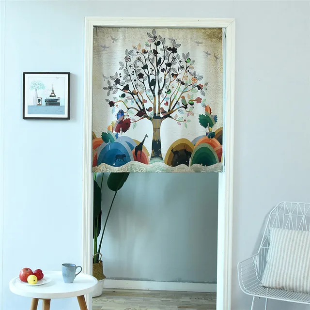 Tree Curtain For Door Cafe Restaurant Kitchen Valance Half Tree Curtain For Door Cafe Restaurant Kitchen Valance Half Home Decoration