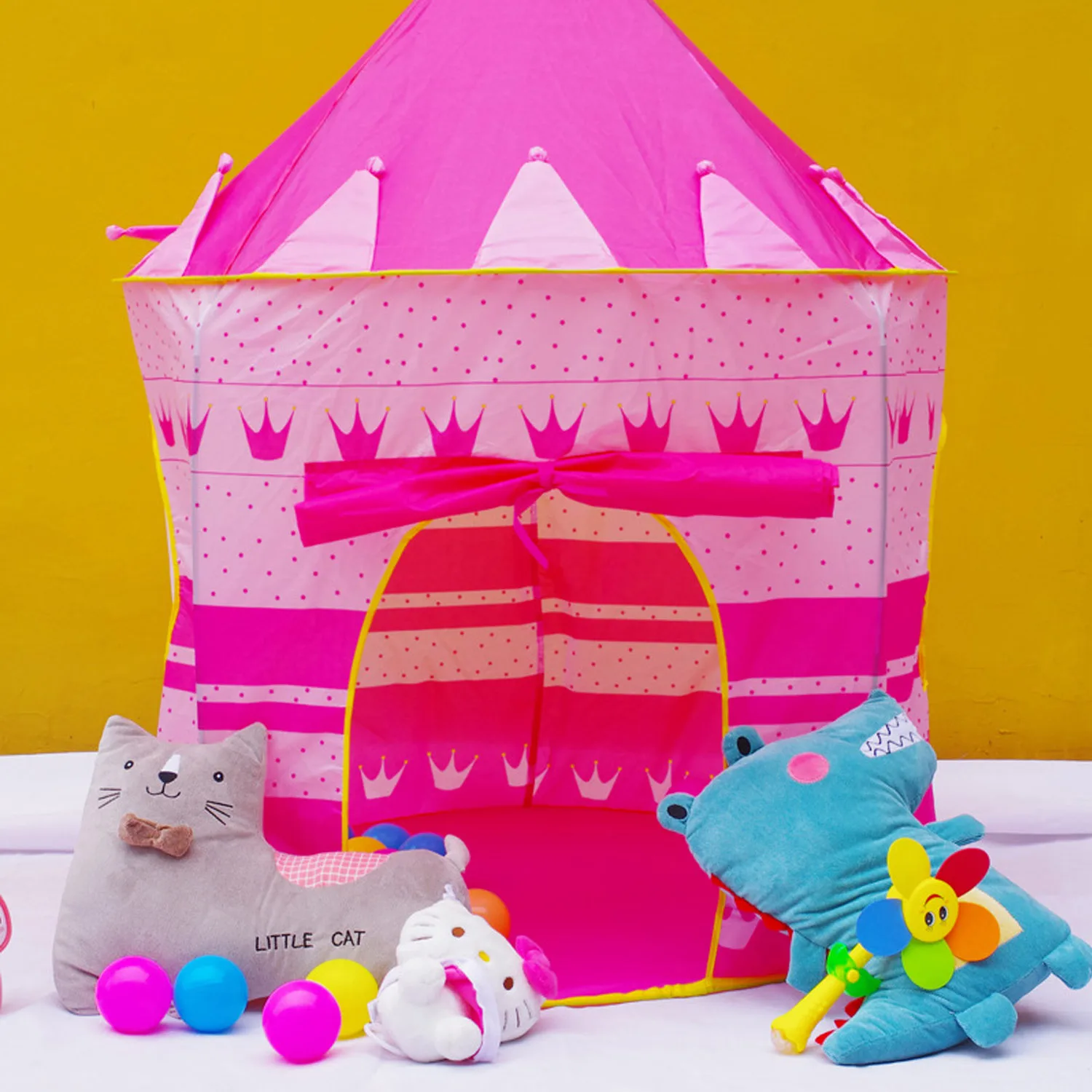 Забавный милый складной всплывающий детский игровой палаточный домик для игр замок с чехлом для переноски для малышей детей Крытый Открытый игрушки