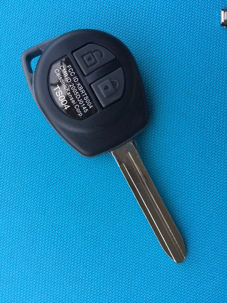 

ZABEUDEIR For Suzuki Grand Vitara Replacement 2 Button remote key FOB shell case uncut toy43 blade+ Rubber Pad