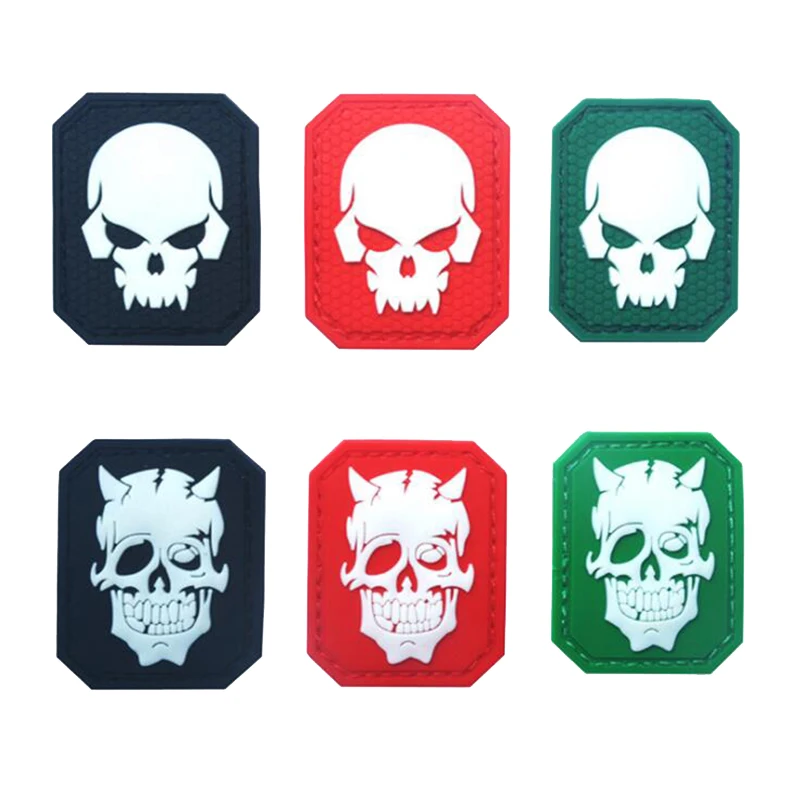 

Luminous Skull 3D PVC Epoxy Armband Military Tactical Badge Clothing Backpack Hat Jacket Jeans Outdoor Sports Decoration Patch