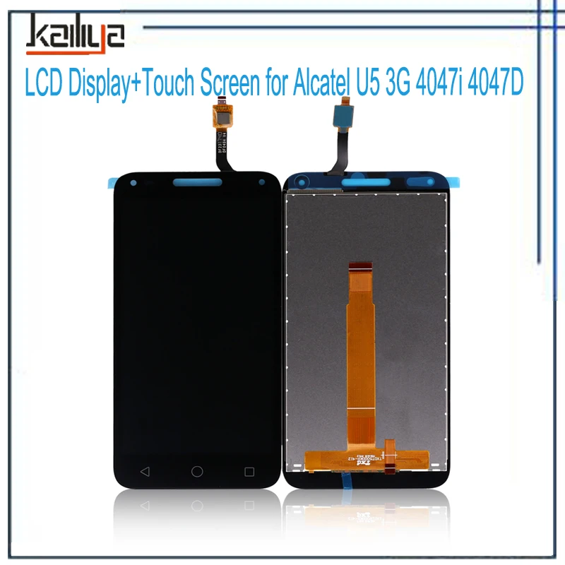 

For Alcatel U5 3G 4047i 4047D 5.0'' with Frame Touch Screen+LCD Display Senor Touch Panel Digiziter Mobile Phone Replacement