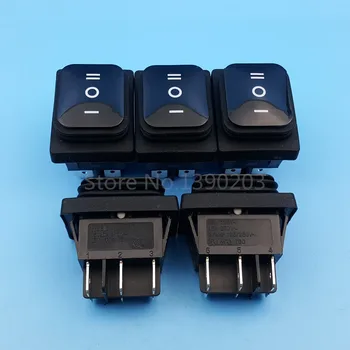 

5Pcs Black RL2(P) Waterproof 6Pin 3Position DPDT Momentary (ON)-OFF-(ON) Rocker Switch