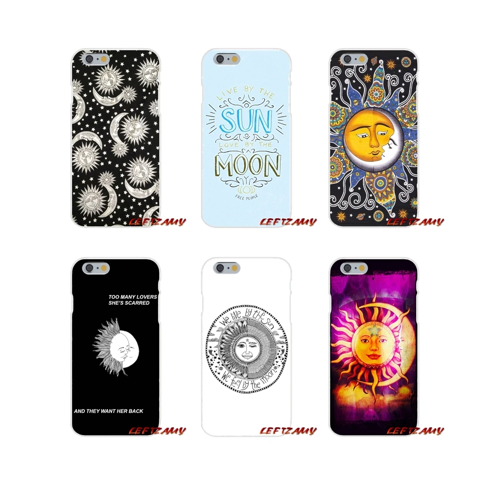 Для iPhone X XR XS MAX 4 4S 5 5S 5C SE 6 6S 7 8 Plus Аксессуары чехлы для телефонов Psychedelic bohemian sun and moon |