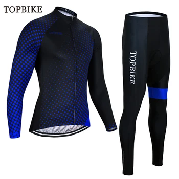 

TOPBIKE Winter Fleece Men long sleeve bike jersey set ropa ciclismo MTB cycling equipment bicycle triathlon cycling clothing