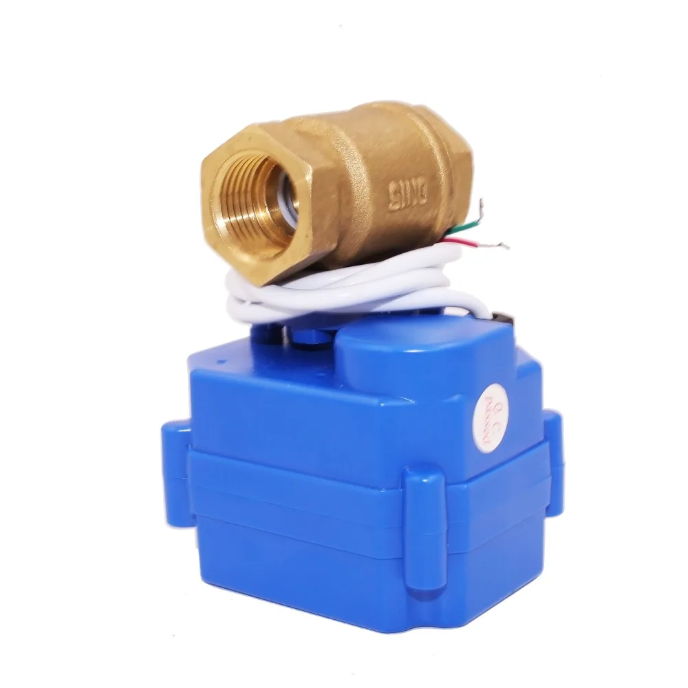 1/2" Electric ball valve, DC 12V Motorized valve with 5 wires(CR 05