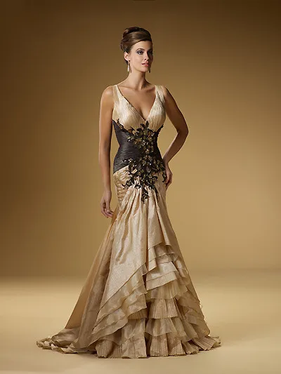 Champagne Mother Of The Bride Dresses Style Mermaid Trumpet Crystal Champagne Mother Of The Bride Dresses Style Mermaid Trumpet Crystal Beaded Liques Spaghetti Straps V Neck Floor Length In