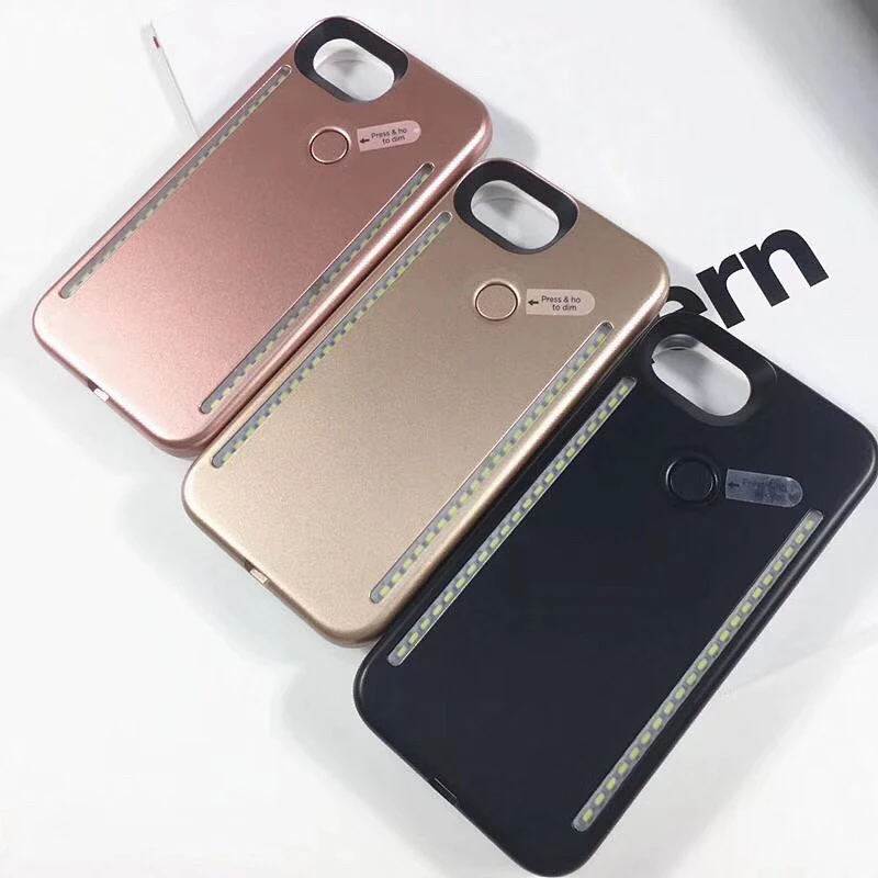 

3rd Generation LED Selfie Case For iPhone X XR Xs Max 6 6s 7 8 Plus Cover Protective Shell 1st G for Samsung Galaxy S6 S7 E S8