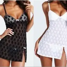 Размеры S, M, l пикантные Для женщин белье пикантная обувь на тонких бретелях с точки зрения Разделение соблазнительное нижнее белье с рисунком Розы и ночное белье Lenceria CE03