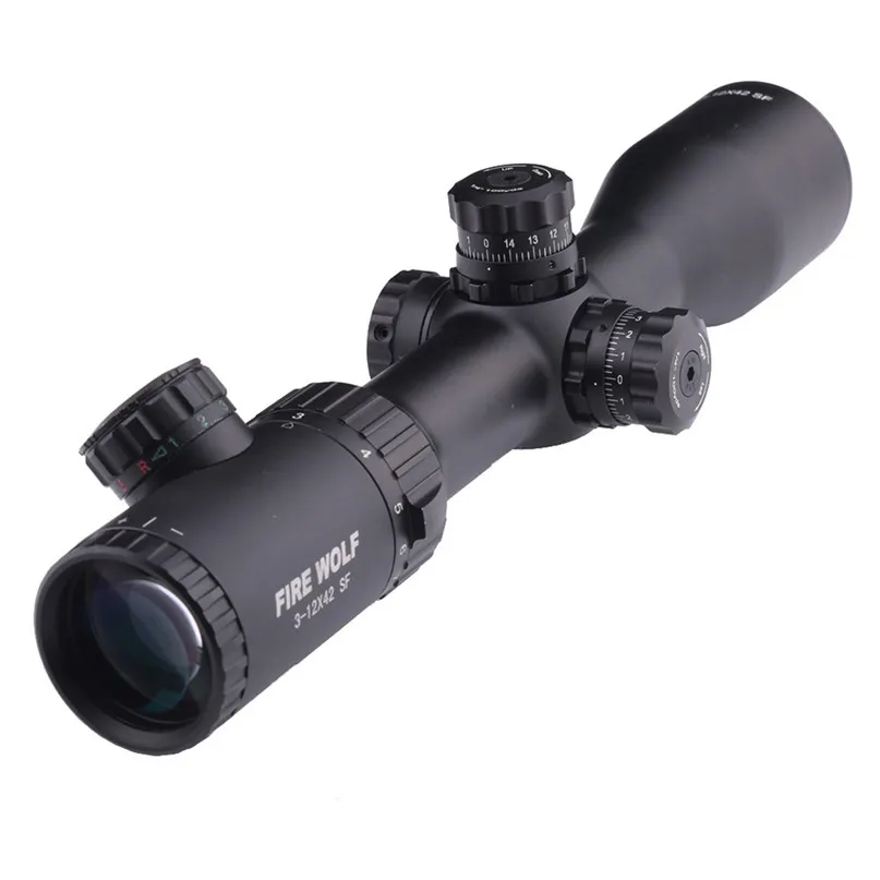 

NEW Riflescopes Fire Wolf 3-12X42 SF Riflescopes Hunting Scope Mounts Side focusing high-precision sight telescope sight #2y03