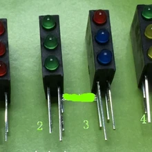 Микс 4 видов цоколей с 3 мм светодиодным диодом для дорожного движения светильник с 3 отверстиями 90 градусов