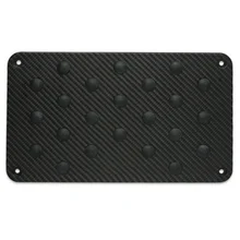 Универсальные автомобильные Противоскользящие коврики из настоящего углеродного волокна для ног, ковровые подушечки, накладные накладки на пятку для BMW BENZ AUDI VW PORSCH