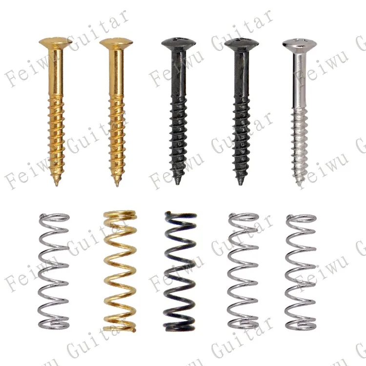 

6 Pcs/Lot 3 Color M3*25mm Electric Guitar Single Coil Pickups Mount Adjust Height Screws & Straight Body Springs