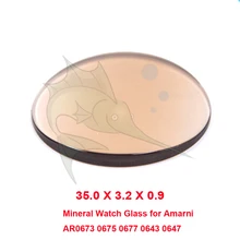 35 мм один мост минеральные часы стекло части кофе замена часы стекло для Amarni AR0673 AR0675 AR0677 AR0643 AR0647