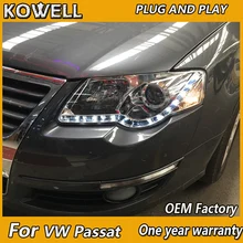 Стайлинг автомобиля KOWELL для фар VW Passat 2005 2009 светодиодная фара DRL