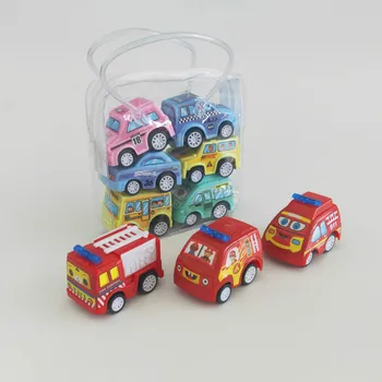 

6pcs/set Car Toys Mini Pull Back Model Cars Set Construction Vehicle Fire Truck Transport Children Toys Boys Girls Kids Gifts