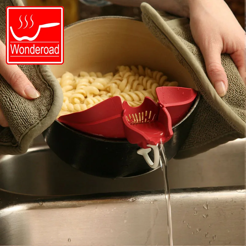 Novelty Kitchen Gadget 2 in 1 Rice Cereal Strainer Noodle Colander