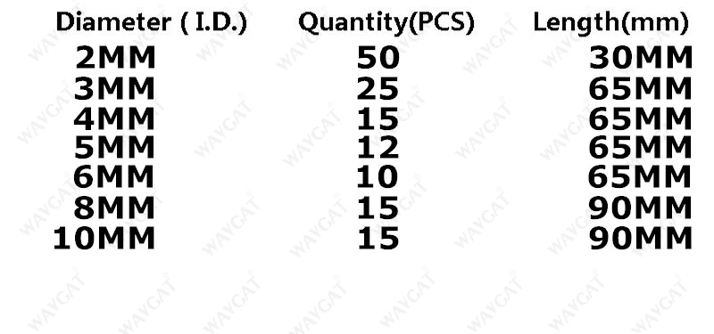 WAVGAT термоусаживаемой трубки 2 мм 3 мм 4 мм 5 мм 6 мм 8 мм 10 мм трубки обмотка для проводов, кабелей в комплекте
