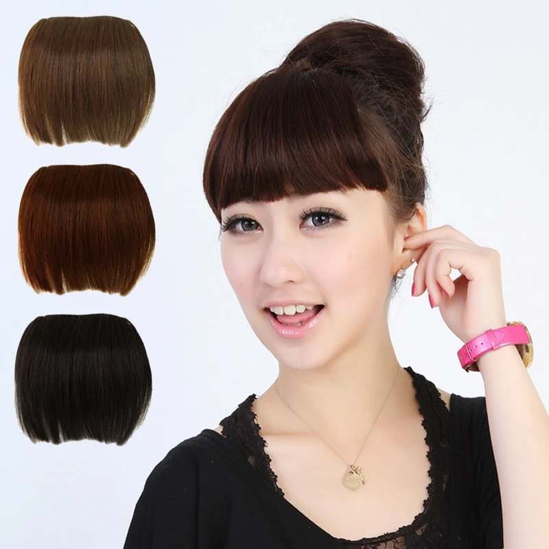 Free Shipping Sexy Women Girl False Human Wig Full Bangs ...