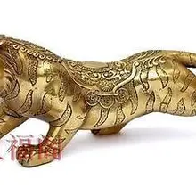 Китай Коллекция Латунь Скульптура Тигра