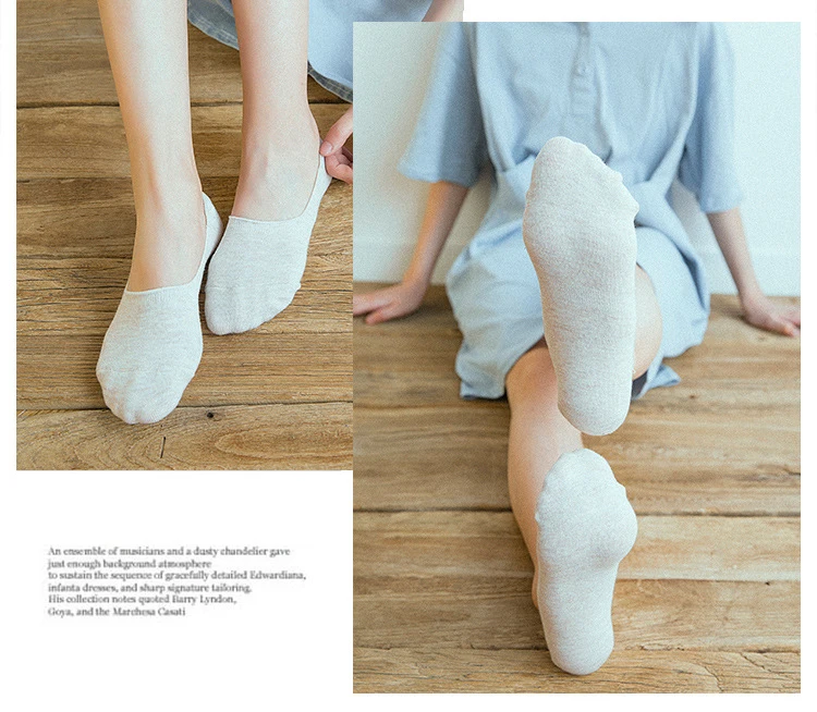 5 пар/лот Для женщин короткие носки тапочки летние тонкие нескользящие носки-Башмачки из Новинки для женщин Для женщин s однотонные носки