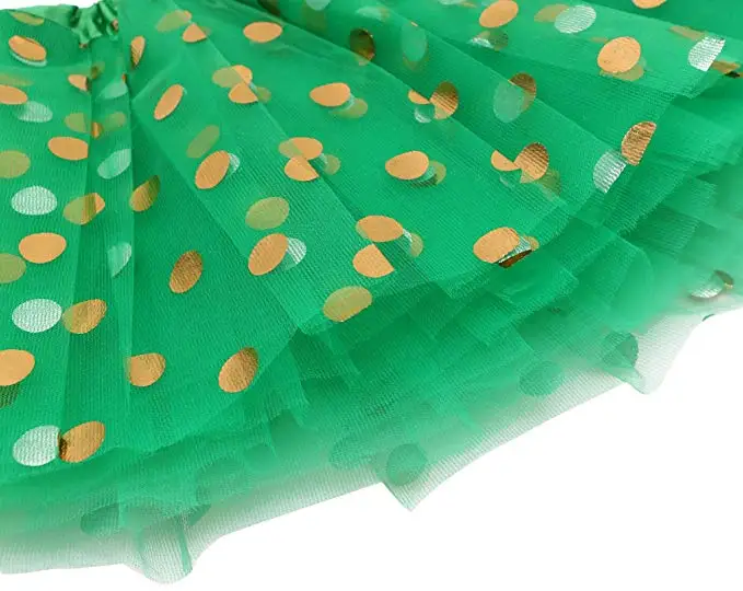 Зеленые юбки-пачки из тюля для маленьких девочек; шикарная бальная юбка в горошек для малышей
