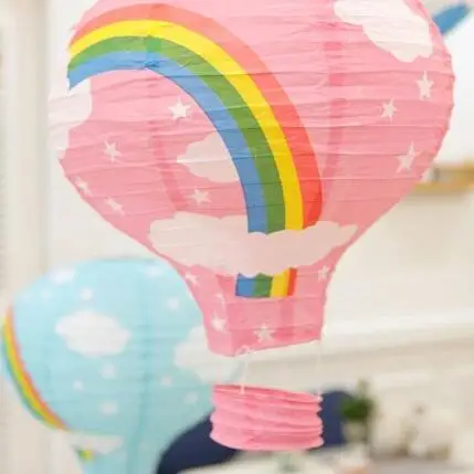 Радужная печать бумажный фонарь 30 см воздушный шар свадебное украшение детская спальня висячие украшения для дня рождения