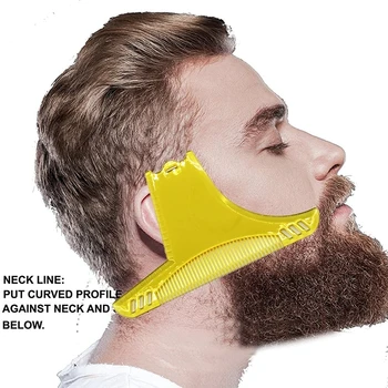 

8 in 1 Beard Comb Shaping Tool Multi-liner Beard Comb Shaper Template Comb Kit Transparent Beard Razor Comb