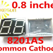 2 шт. х 0,8 дюйма Красный общий катод/анод 2 цифровой трубки 8201AS 8201BS светодиодный модуль дисплея