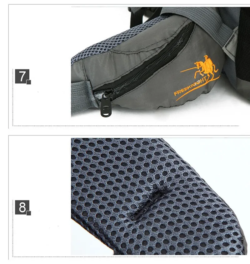 Free Knight 60L Outdoor Sports Professional Climbing Hiking Backpack Unisex Waterproof Nylon Travel Bags 6 Colors
