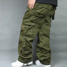 Свободные брюки-карго размера плюс 46, мужские комбинезоны в стиле хип-хоп, мужские хлопковые брюки в стиле хип-хоп, мужские Мешковатые повседневные штаны, мужские камуфляжные штаны