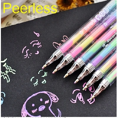 

Peerless Cute 6 Colors Colorful Highlighter Pen Marker Stationery Point Pen Stationery Writing Supply Girls Painting Pens