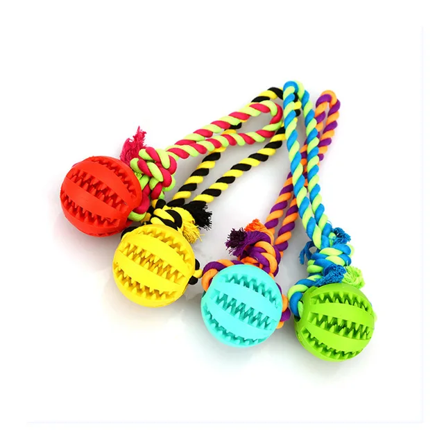Buy Very Funny Rubber Dog Ball With Hole Cotton With