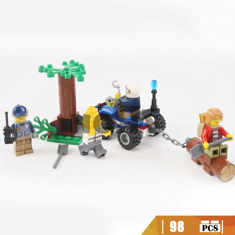 02096 город SWAT Mountain Special полиции Building Block образования Совместимо с Lego City 60171 кирпичи