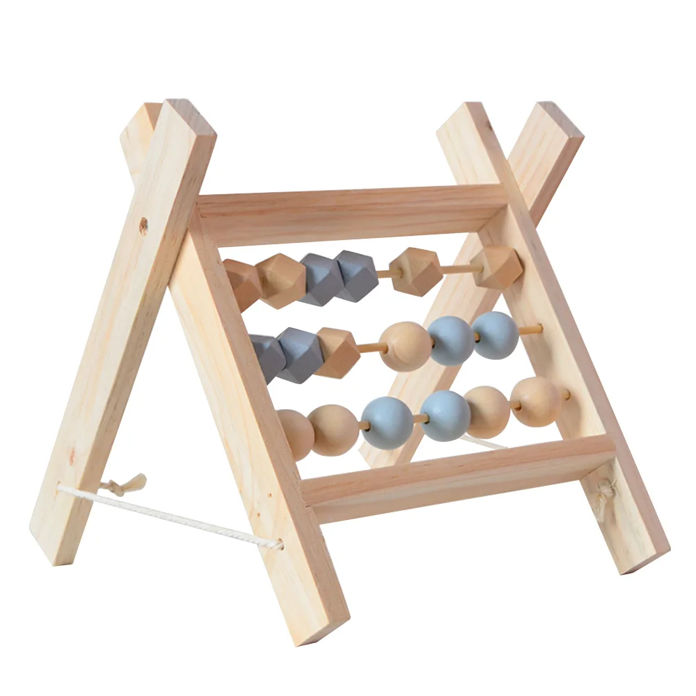 Детские деревянные 3 Бусы Abacus Игрушки калькулятор ручной работы для детей раннего образования Математика Детские расчетные бусины