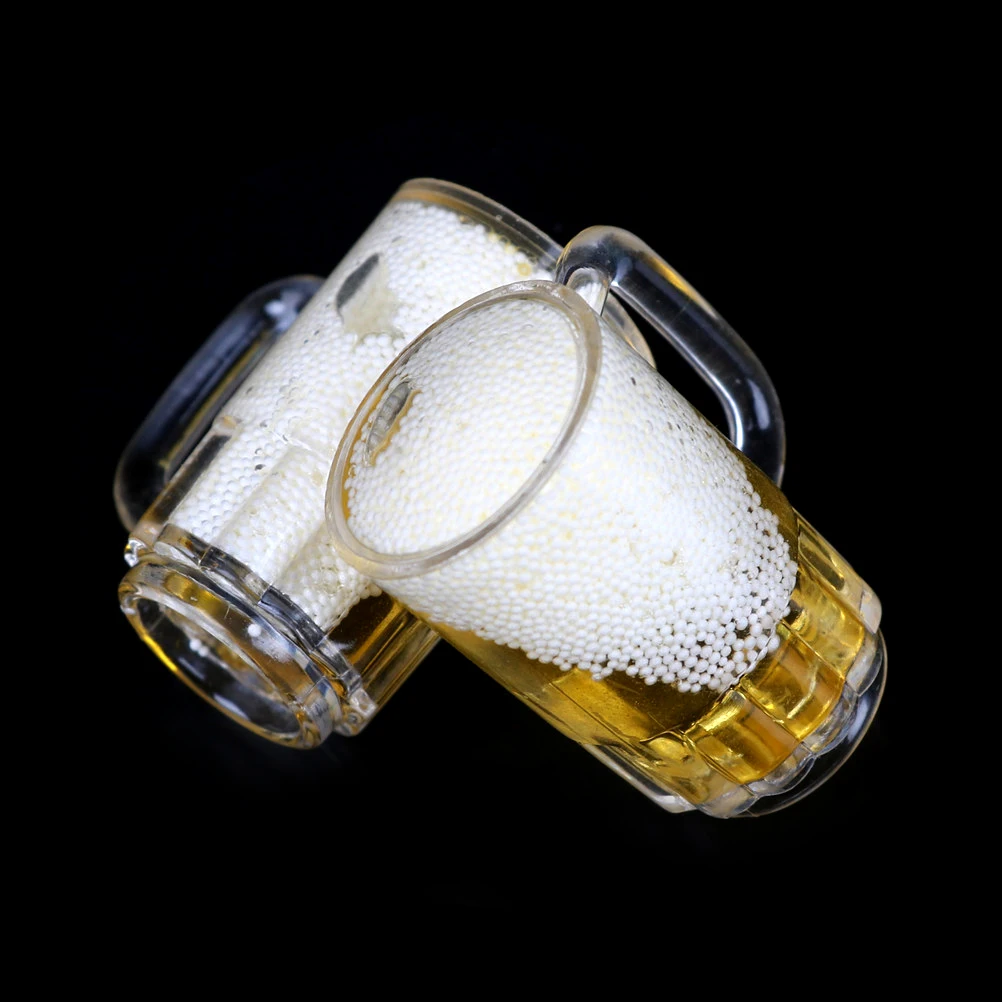 

1 Cups 1/6 Scale Beer Glass Mini Furniture Model Accessories Summer Must Have Beer With Bubbles MINI Dollhouse