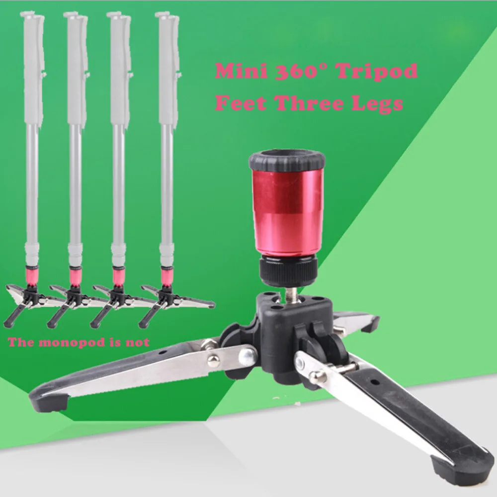 

Mini Tripod Feet Three Legs Support Stand Base 3/8 for Monopod SLR Camera Flexible Tripod for iPhone Samsung Xiaomi Huawei
