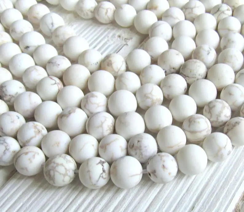 

Natural Matte Magnesite beads, full strand, A quality, frosted Magnesite,frost Beads 6mm 8mm 10mm 12mm,1 of 15"strand