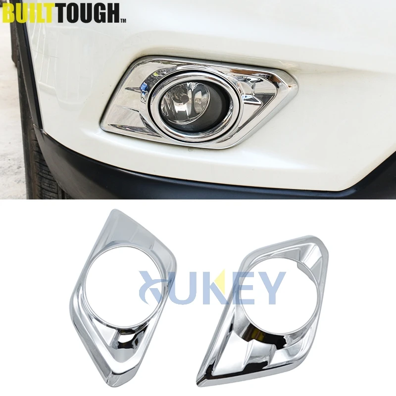 

For Nissan Rogue x-Trail t32 2014 2015 2016 Chrome Front Head Fog Light Lamp Cover Trim Molding Garnish Frame Surround Insert