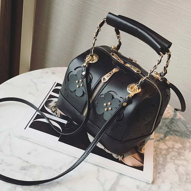 Fashion Women Leather Handbag Hollow Out Female Messenger Crossbody Shoulder Bag Ladies Wild Purse Designer Top-Handle SS7298 (18)