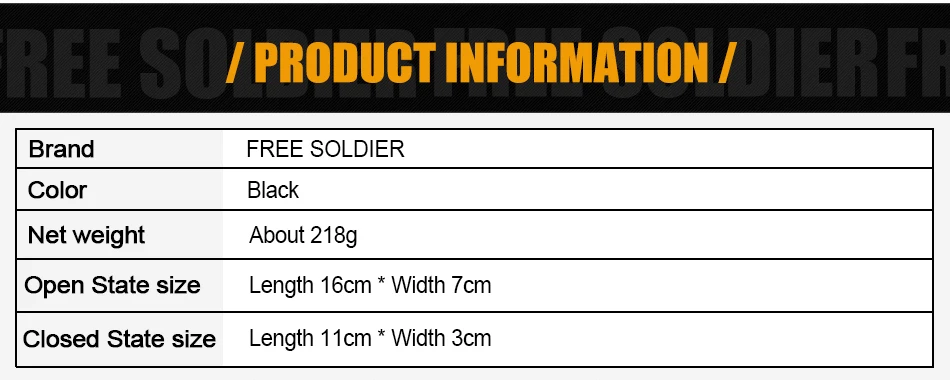 FREE SOLDIER outdoor sports tactical multifunctional folding combination EDC knife tool for survival camping