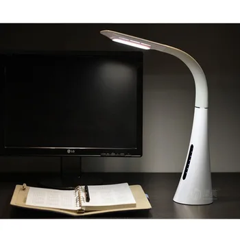 

7W COB led desk lamp eye protection dimmable led table lamp with blue light indicator for Brightness rubber flexible lamp arm