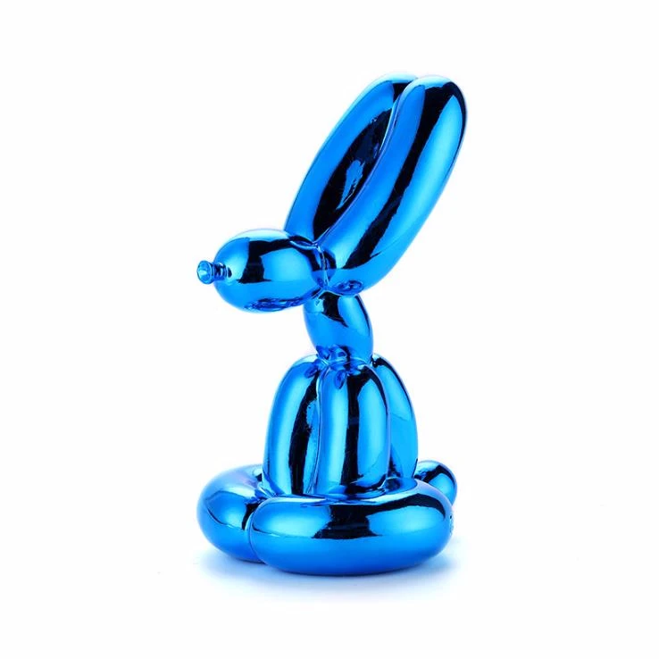 

Resin Balloon Rabbit Art Figurine Craft Jeff Koons Shiny Balloon Dog Statue Home Decoration Accessories Xmas Gift