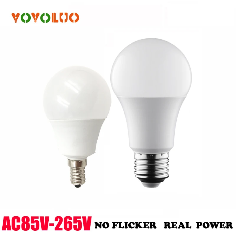 

High Brightness E27 LED Bulb E14 Light 5W 7W 9W 12W Lampada LED Bombillas SMD2835 LED Spotlight bulb for home Energy Saving lamp