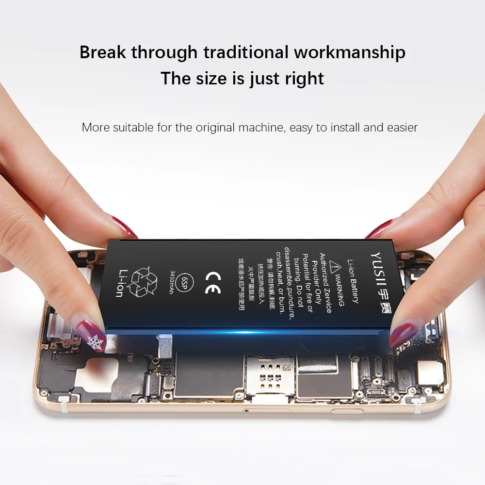 YUSII аккумулятор высокой емкости 3410 мАч для iPhone 6S Plus 6 S 6splus Сменный Apple