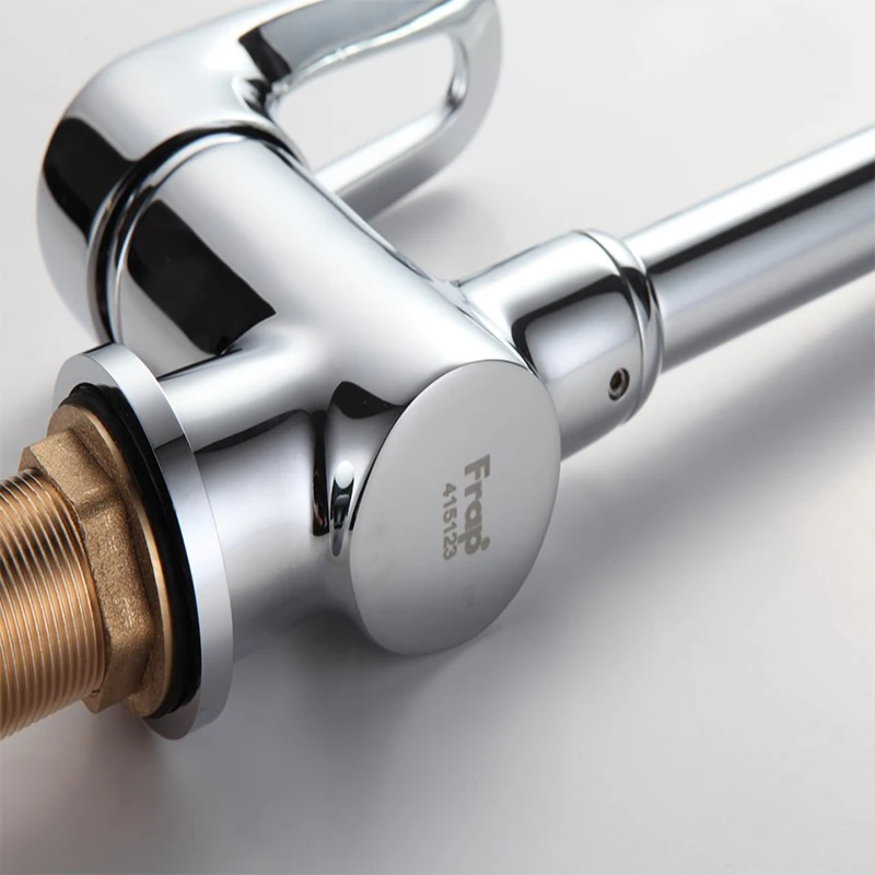 Frap Brass body Chrome Polished Classic kitchen faucet 360 degree rotation Mixer Water tap torneira monocom hot-cold water F4068