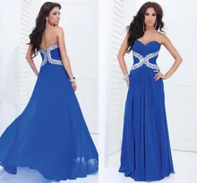 2015 lange Prom Kleider Chiffon Backless Schatz Abendgesellschaft Quinceanera A-linie Ärmellose bodenlangen Polyester Keine