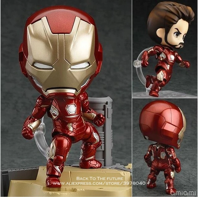 

Disney Marvel AvengersIron Iron Man Mark 45 Q version 10cm Action Figure Anime Mini Decoration PVC Collection Figurine Toy model