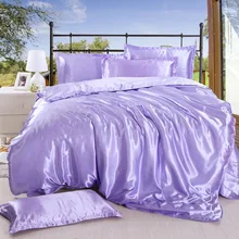 1pcs Ice Silk Duvet Cover Seamless Luxury Various styles queen king quilt Cover free shipping