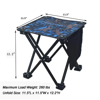

Portable Camping Stool Small Folding Camp Chair With Carry Bag For Fishing Hiking Gardening Beach