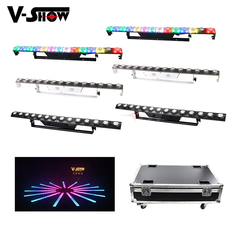 6 шт. с Flightcase светодиодный настенный светильник 14X3W 2в1 магический Dj свет Led бар СИД